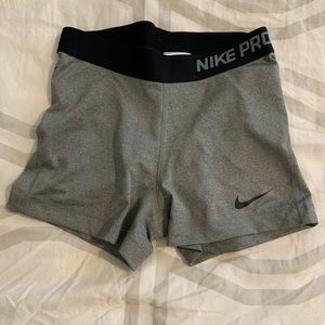 Grey Nike pro shorts